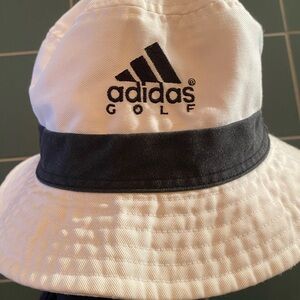 White Adidas Golf Black & White Bucket Hat